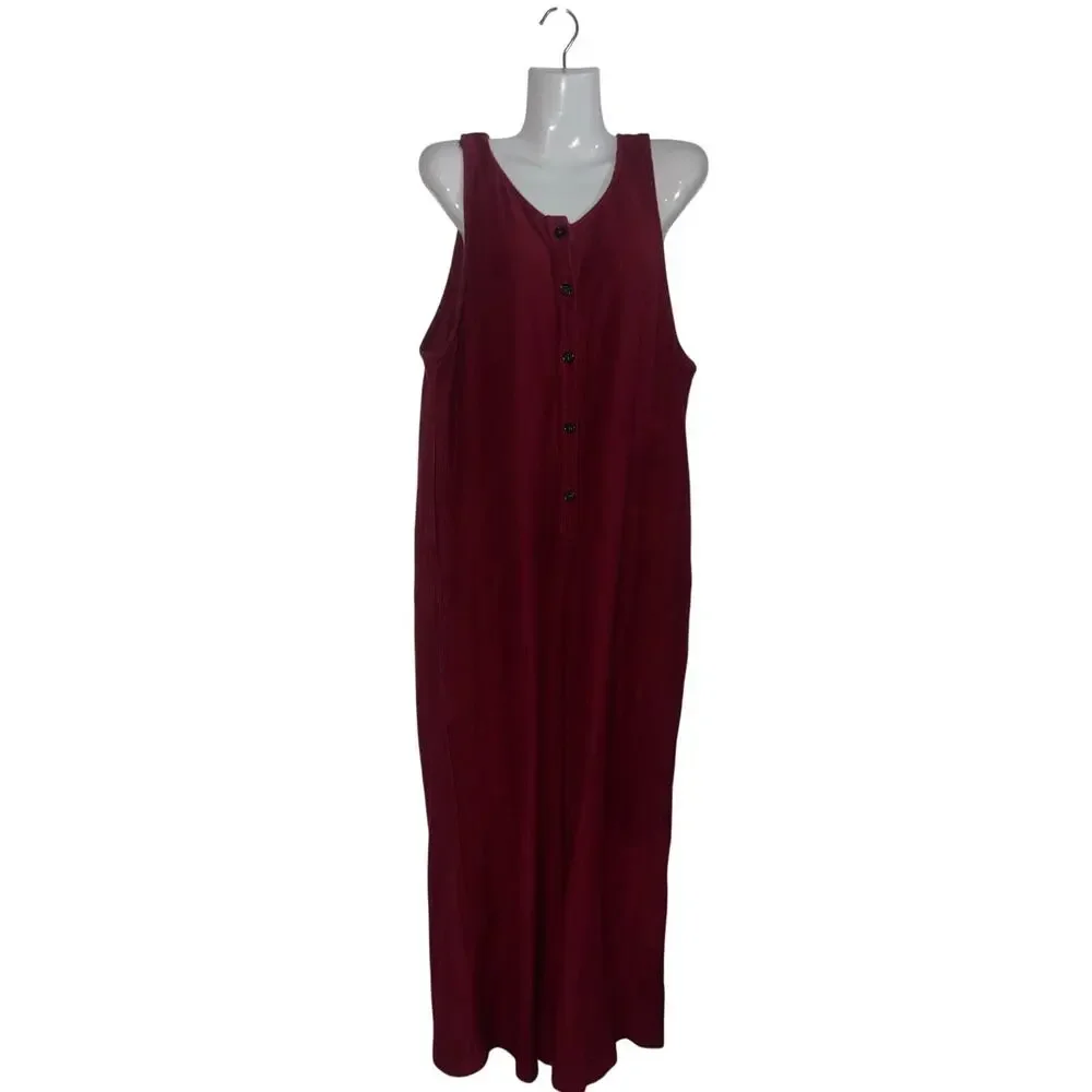 Back Beat Co. Organic Cotton Lounge Corduroy Knit Cropped Jumpsuit XL Overall - Picture 4 of 5